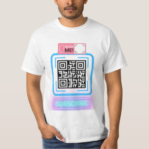 S'abonner Message en ligne avec T-Shirt de code QR