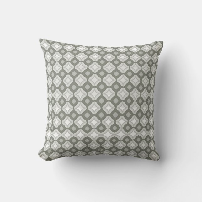Sabre Grey Throw Pillow (Front)