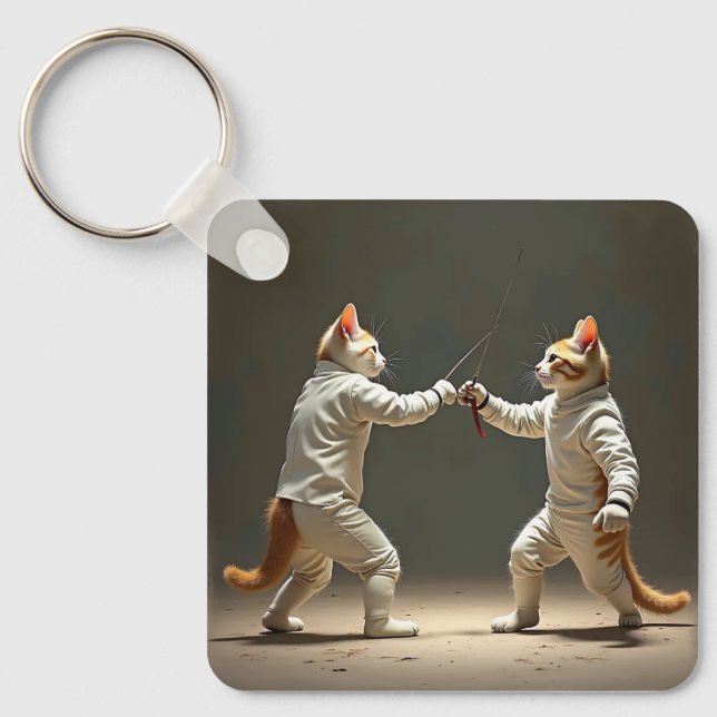 sabre kitties keychain (Front)