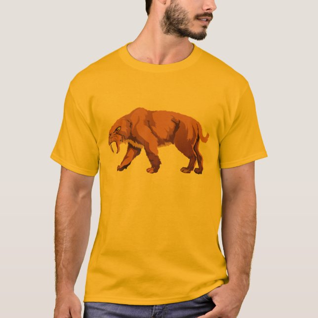 Sabre Tooth Cat T-Shirt (Front)