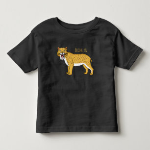 Sabre-toothed tiger illustration toddler t-shirt