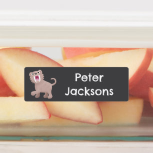 Sabre Toothed Tiger Smilodon cartoon personalized