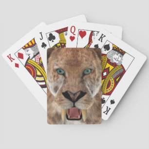 Sabre Toothed Ttiger or Smilodon Playing Cards