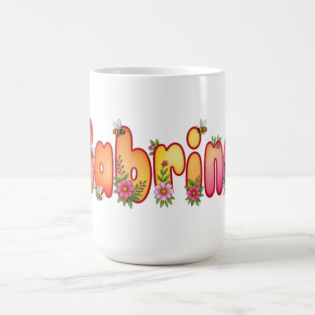Sabrina - Floral and Bee Design Mug (Center)