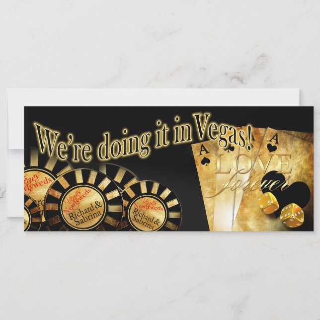 Sabrina Las Vegas Deluxe Wedding Invitation (Front)