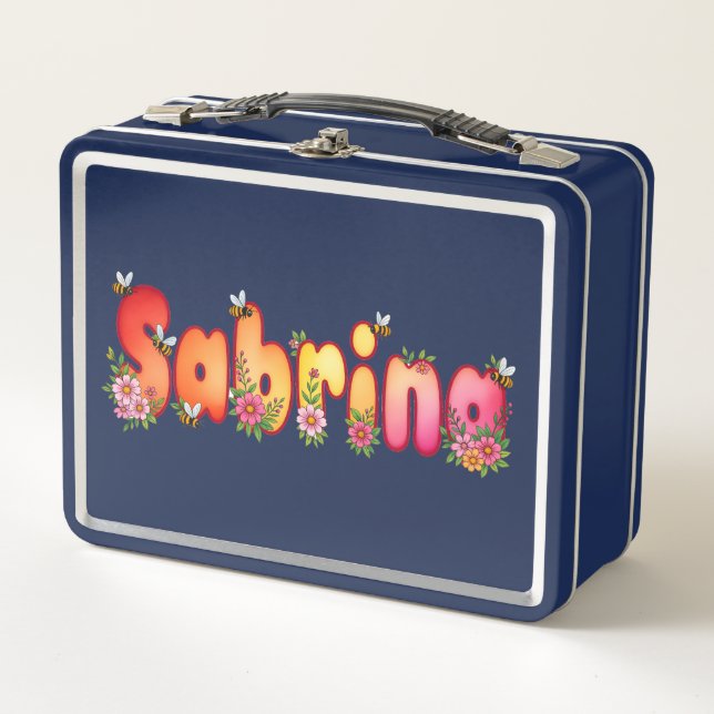 Sabrina- Personalized Bee Lunch Box (Devant)