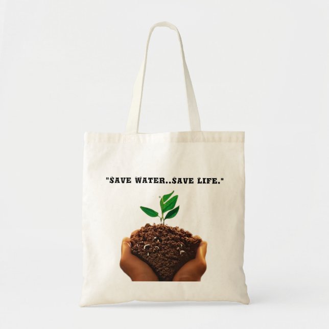 Sac à achats écologique : Sauvez l'eau, Sauvez la  (Devant)