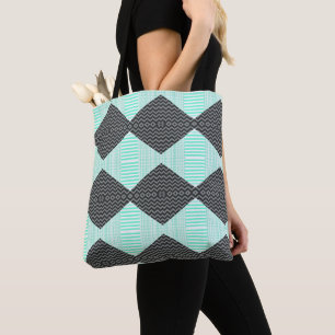 Sac à bandoulière à motif bleu