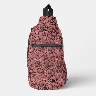 Sac à bandoulière à motif rose