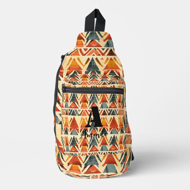 Sac À Bandoulière Afrique Amhara Éthiopie Motif ethnique géométrique (Recto)