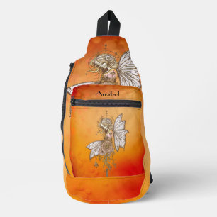 Sac À Bandoulière Ailes dorées et rêves florissants, la magie de la