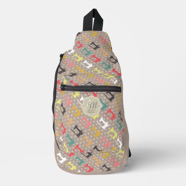 Sac À Bandoulière Aimer Machine à coudre Monogramme Brown (Recto)
