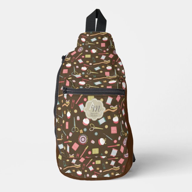 Sac À Bandoulière Aimer Machine à coudre Monogramme Brown (Recto)