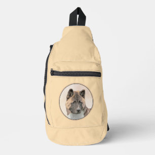 Sac À Bandoulière Akita Américain Japonais Inu Sable Peinture Chien 