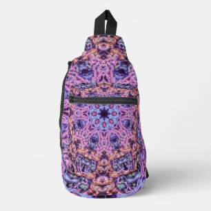 Sac À Bandoulière Alien Purple Psychedélique Kaleidoscopique Mandala