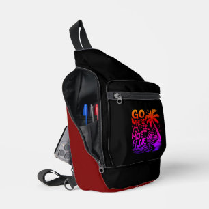 Sac À Bandoulière Allez Là Où Vous Vous Sentez Vivants