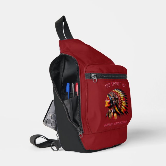Sac À Bandoulière Amérindien (Ouvrir)