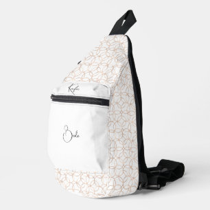 Sac À Bandoulière Anneaux D'Or Sur Mariage Blanc