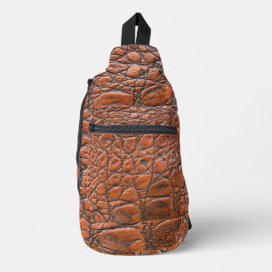 Sac À Bandoulière apparence fausse en cuir de crocodile