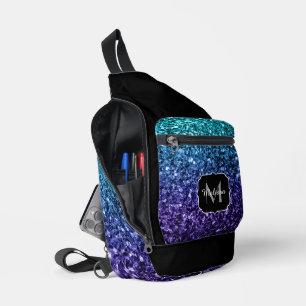 Sac À Bandoulière Aqua bleu ombre parties scintillant scintille Mono