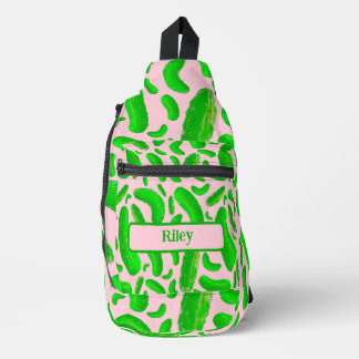 Sac À Bandoulière Arrière - plan rose des sachets verts