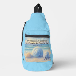 Sac À Bandoulière Bandolera caracolas de Mar con Versículo Romanos
