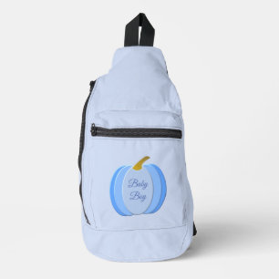 Sac À Bandoulière Bébé Bleu mignon Citrouille Personnalisé