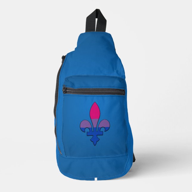 Sac À Bandoulière Bisexuality pride fleur-de-lis   (Recto)