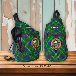 Sac À Bandoulière Blason du clan Duncan sur tartan
