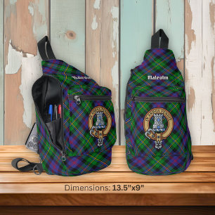 Sac À Bandoulière Blason du clan Malcolm sur tartan
