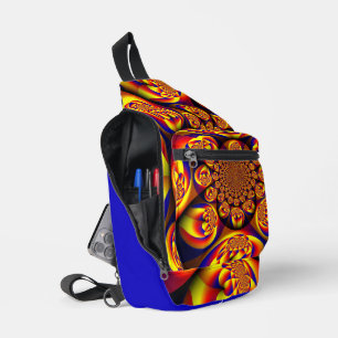Sac À Bandoulière Bleu, Jaune, Mini sphères Or