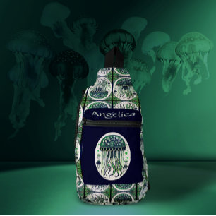 Sac À Bandoulière Bleu vert méduse