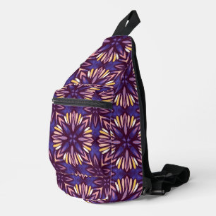Sac À Bandoulière Boho Blossom : Purple Artistic Floral Modèle Duffl