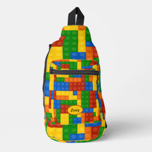 Sac À Bandoulière Briques de construction colorées Enfants Personnal