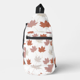 Sac À Bandoulière Brown rouge automne Floral Feuille Y2K Motif