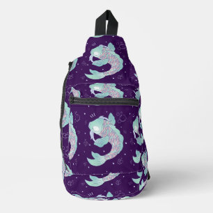 Sac À Bandoulière Carpe Koi Pastel   Art Populaire Fantaisiste Sous-