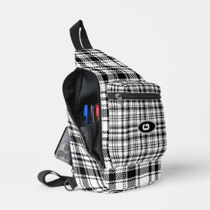 Sac À Bandoulière Carreaux Noir et Blanc