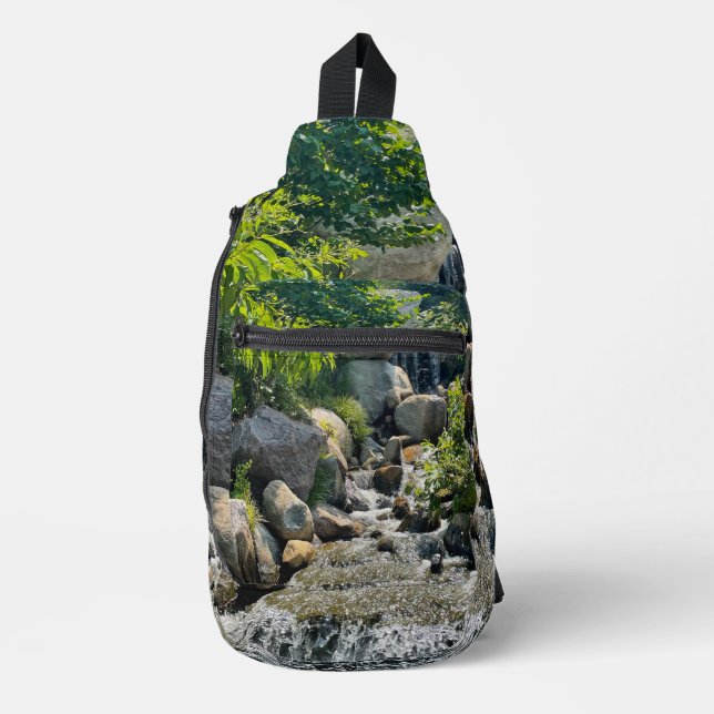 Sac À Bandoulière Cascade forestière | verdure forestière (Recto)