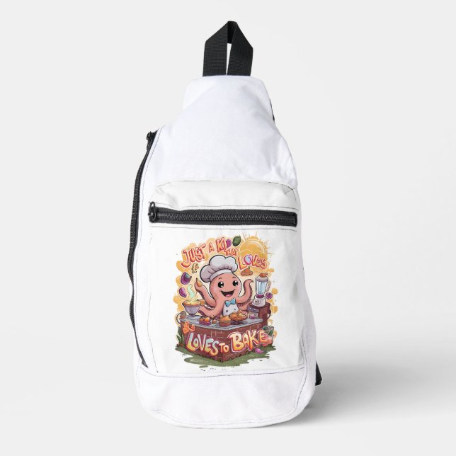 Sac À Bandoulière Céphalopode culinaire : Cuisine de pieuvre (Recto)