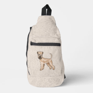 Sac À Bandoulière Chien mignon De Terrier Roue Sur Le Beige