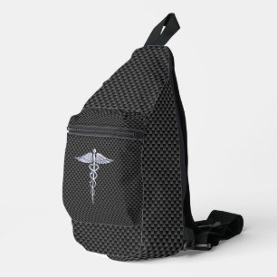 Sac À Bandoulière Chrome Comme Caduceus Symbole Médicale Fibre de ca