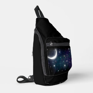 Sac À Bandoulière Ciel de nuit Imaginaire Lune et étoiles
