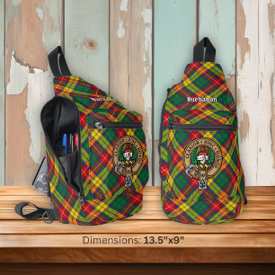 Sac À Bandoulière Cimier du clan Buchanan sur tartan