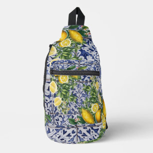 Sac À Bandoulière Citrons méditerranéens Carreaux portugais d'été