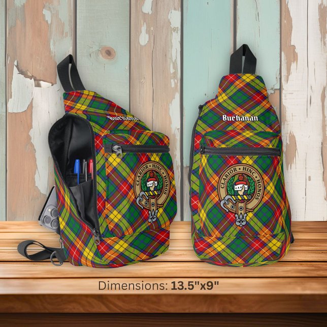 Sac À Bandoulière Clan Buchanan Crest over Tartan (Créateur téléchargé)