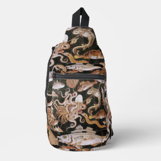 SAC À BANDOULIÈRE COLLECTION POMPEI / SCÈNE DE VIE MARINE