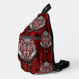 Sac À Bandoulière Conception de totem tribal Haida Loup