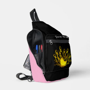 Sac À Bandoulière Conception personnalisée de l'équipe de Bowling en