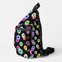 Cool amusant beignets colorés motif noir