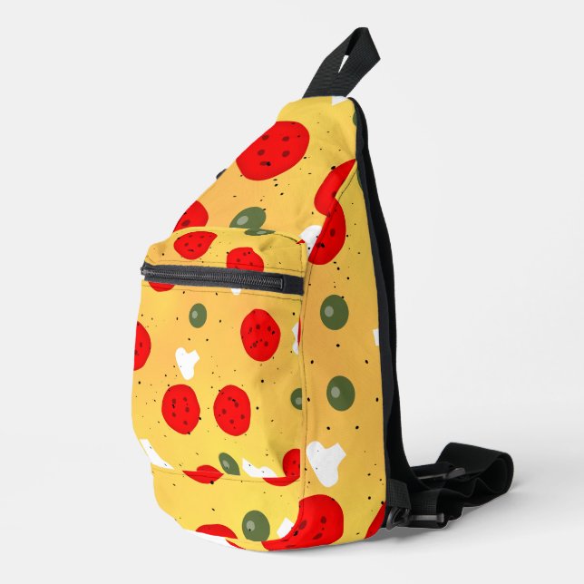 Sac À Bandoulière Cool plaisir pizza pepperoni champignon (Coin droit)